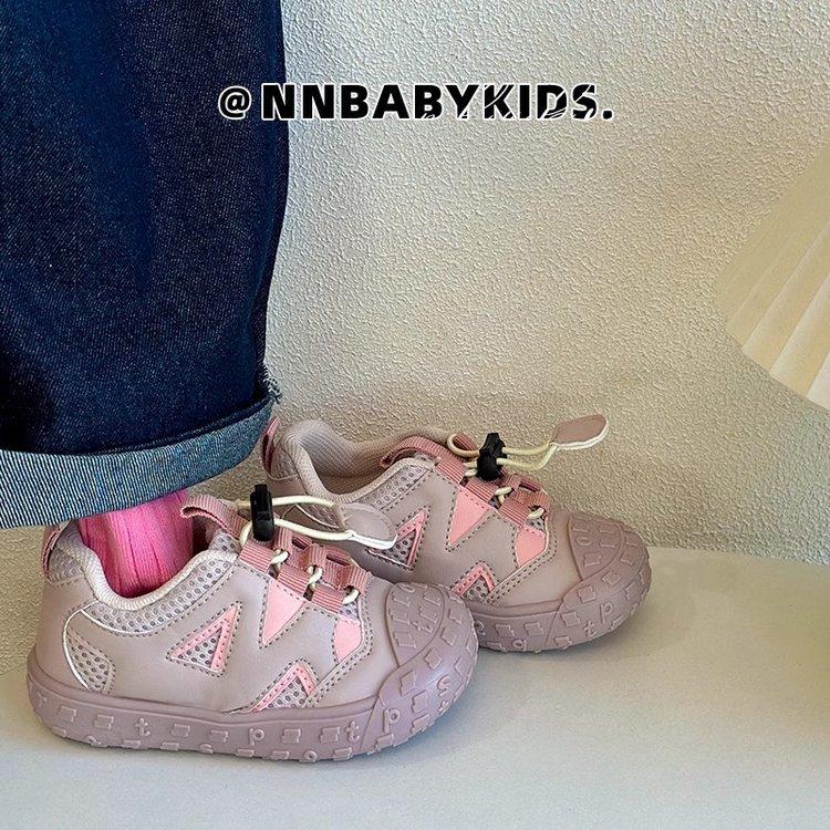 

Children s mesh sneakers spring and autumn new boys and girls outdoor hiking shoes anti-kick baby ugly cute shoes tide Korean version 30 рожевий