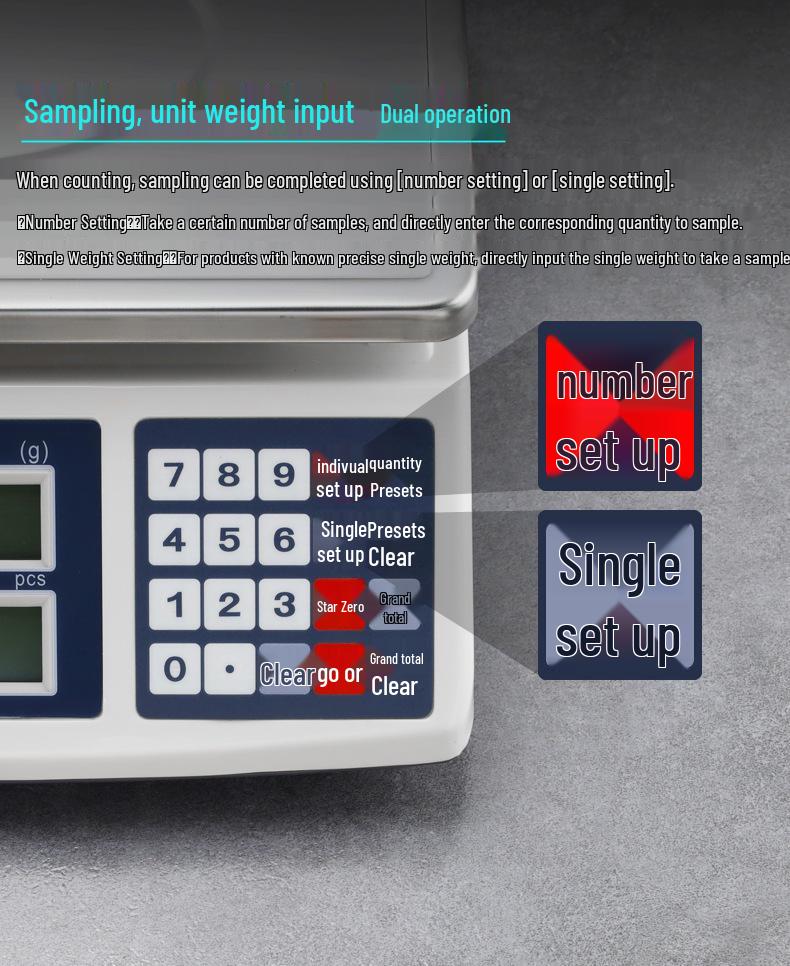 High-Precision Industrial Electronic Counting Scale - Small Platform for Accurate Weighing