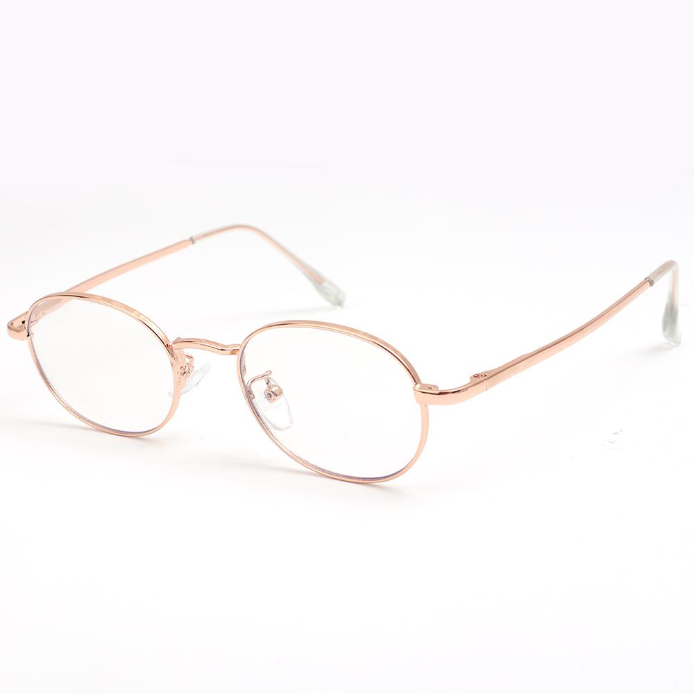 Harajuku Metal Round Oval Frame Glasses Y2K Women's Retro Small Glasses Japanese Glass Eyewear Decorative Anti-blue Eyeglasses
