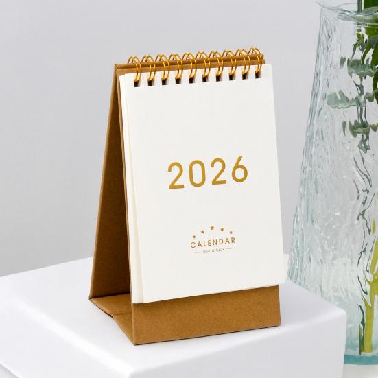 2026 تقويم مكتبي نمط ريترو ورق سميك مخطط إدارة الوقت للمنزل والمكتب والمدرسة يومي