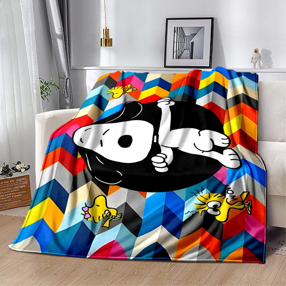 Snoopy Woodstock Friendship Blanket Durable Comfort Great for Bedding Bed Livingroom Four Seasons Universal Modern