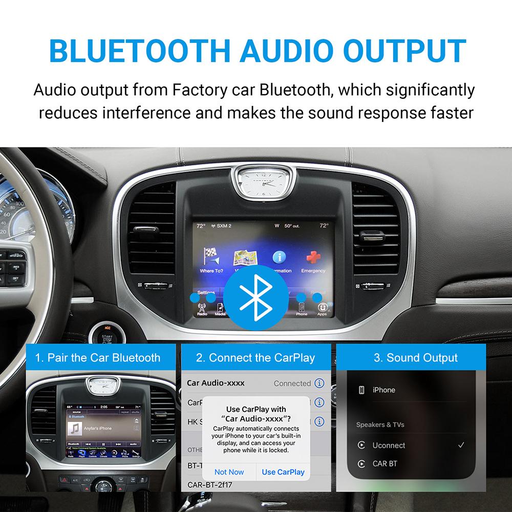 Wireless CarPlay Android Auto retrofit kit decoder box for Chrysler 300 Series 2011-2016