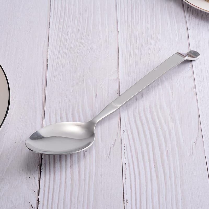 Stainless Steel Long-Handled Colander Spoon - Western Tableware for Hotels and Large Food Portions