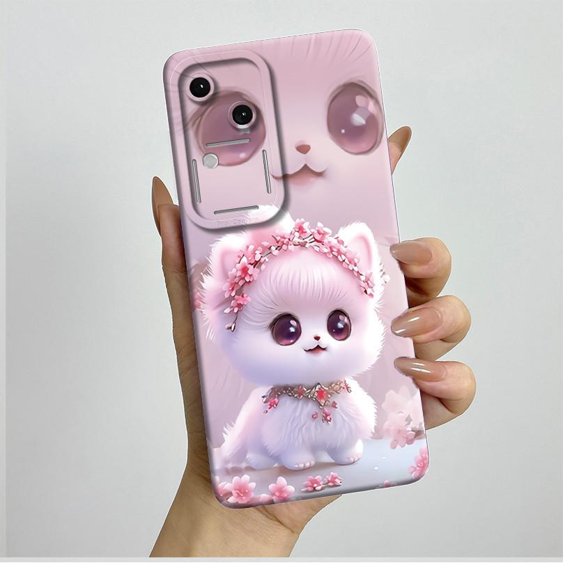 For Vivo V30 V2318 Casing Liquid Soft Silicone Aesthetic Luxury Cover Full Protective Shell For Vivo V 30 V30 Pro 5G Phone Case