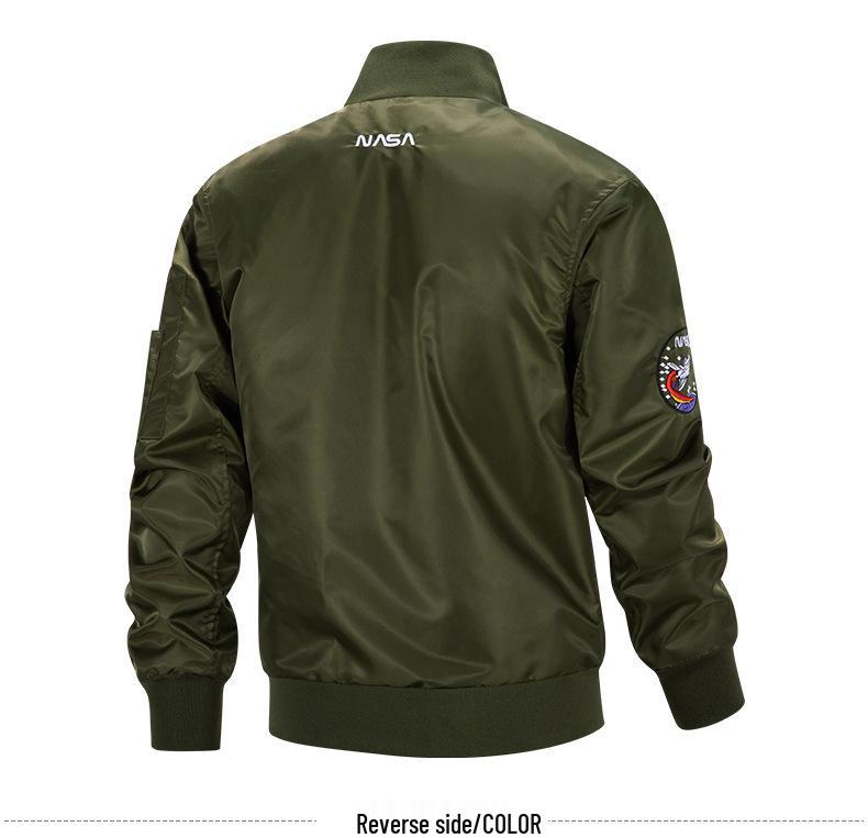 Men's Plus Size Lightweight Baseball Jacket - Loose Fit for Spring and Autumn