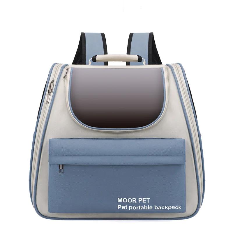 

Кошачья сумка для питомцев, портативный рюкзак, увеличенное большое пространство, универсальный на все времена года, складной рюкзак для путешествий для питомцев синий
