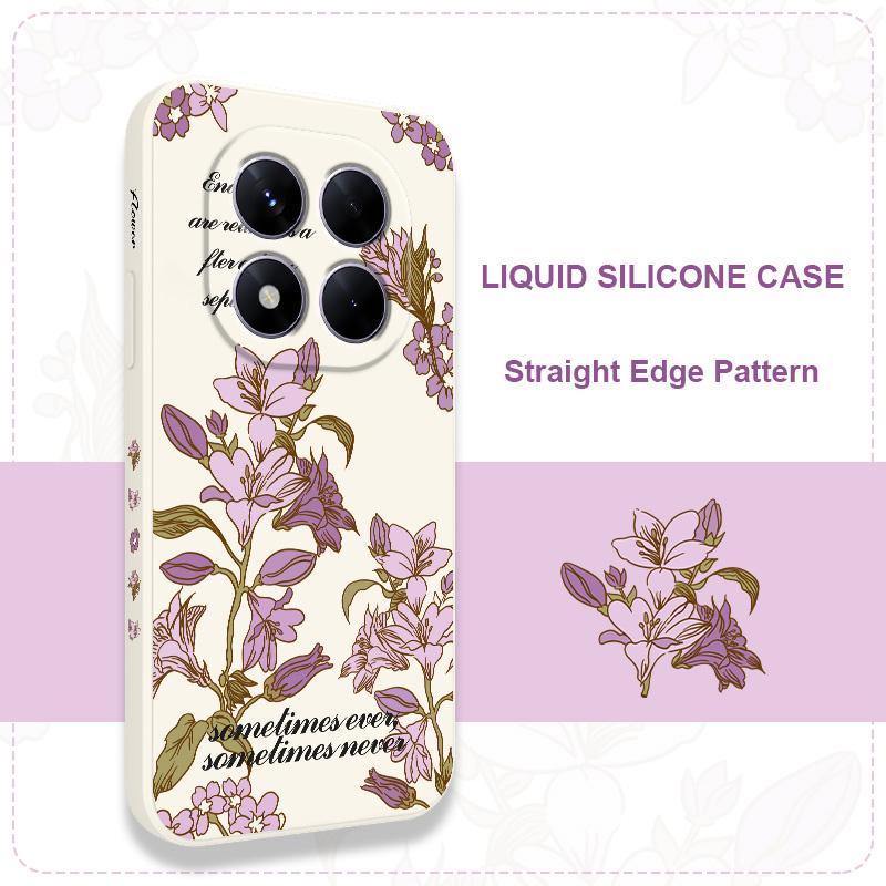 Flower Branch Phone Case For Xiaomi Poco F7 X7 X6 F6 M6 M5 M5S F5 X5 F4 X4 M4 F3 M3 X3 Pro 4G 5G GT Silicone Cover