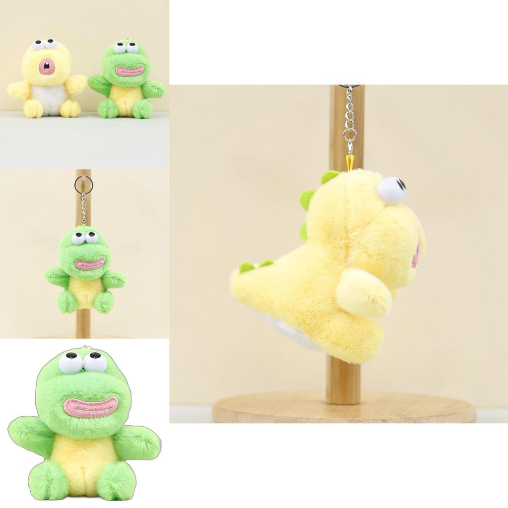 Lovely Green Dinosaur Plush Keychain For Couples Cute And Soft Bag Ornament