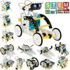 STEM 13-i-1 Utdanning Solcelle Robot Leker DIY Byggesett Vitenskapseksperimentsett for Barn Alder 8-12 Solcelledrevet Av Sol Robotsett