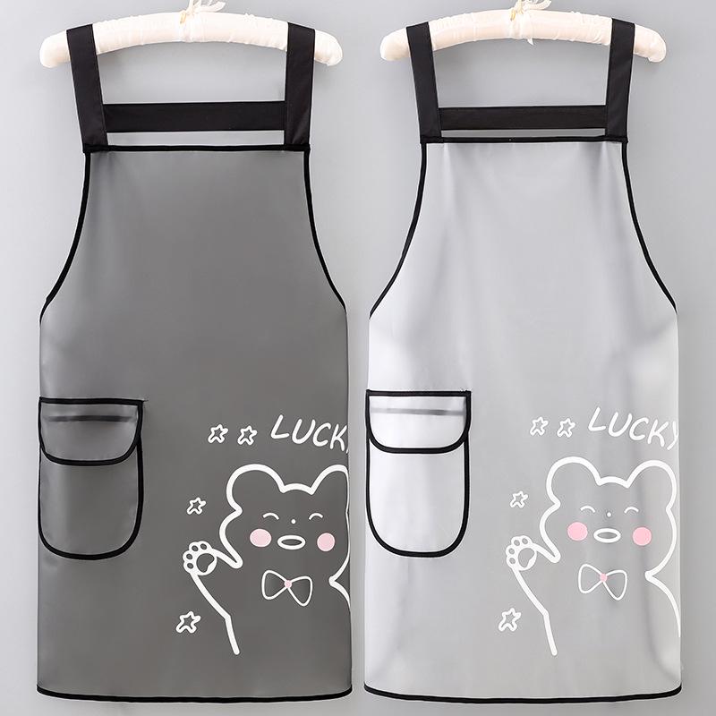 Stylish Waterproof & Oil-Proof TPU Kitchen Apron - Translucent Waist Apron for Cooking, Aquatic Tasks, and Car Wash