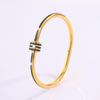 Starry Sky Silver Titanium Steel Bracelet for Women - High-End, Versatile, Full Diamond, Non-Fading Fashion Accessory