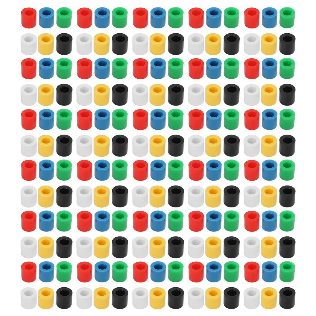 180 Peças Capa de Botão de Pressão para Placa de Protoboard 6 Cores Redondo Plástico ABS Substituição Botão Táctil Chapéu Conjunto