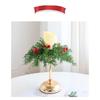 30cm Plastic Christmas Wreath With Candlestick Garland And Green Pine Leaves, Lightweight Front Door Holiday Ornament