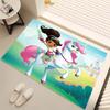 1pc Nella the Princess Knight Print Area Rug - Soft, Washable Non-Slip Indoor Mat, Living Room, Home Office Decorative Rug,Office Decorative