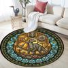 Prehistoric Fossil Garden Round Area Rug Under Office Chairs Bedroom Living Room Home Decor