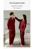 Wedding Couple Red Pajamas Set - Autumn Winter Pure Cotton Long Sleeve Homewear for Him & Her