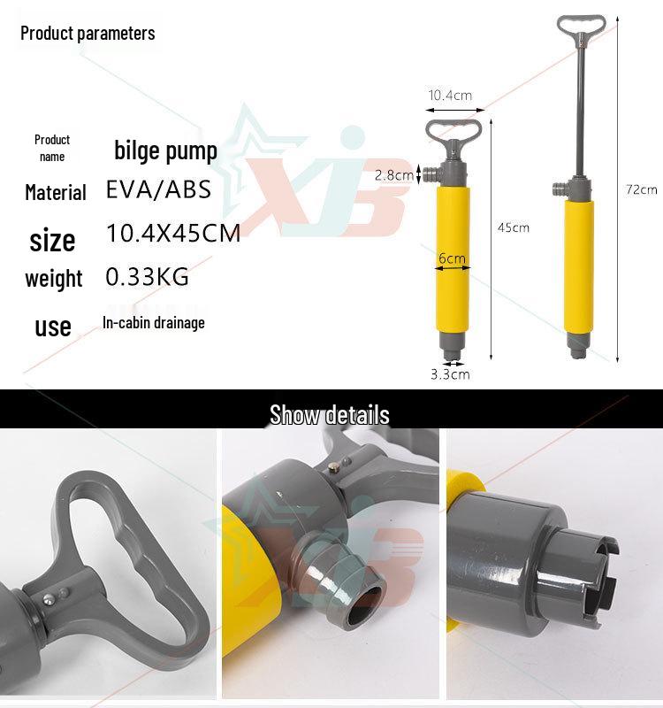 Floating Kayak Canoe Bilge Pump - Manual Water Siphon
