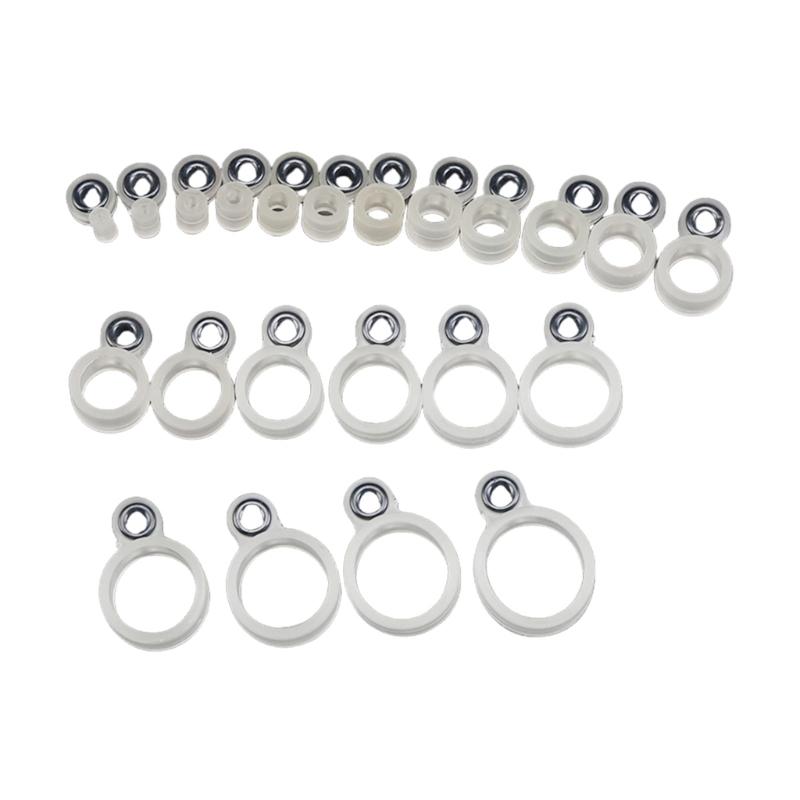 14Pcs/22Pcs O Rings Fishing Rod Wire Ceramic Rings Fishing Line Guide Different Size Rod Guide Rings Fishing Accessories