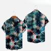 Men's Fashion Summer T-Shirts Hawaiian Print Cozy Casual One Button Shirts Short Sleeve Beach Oversized Shirts