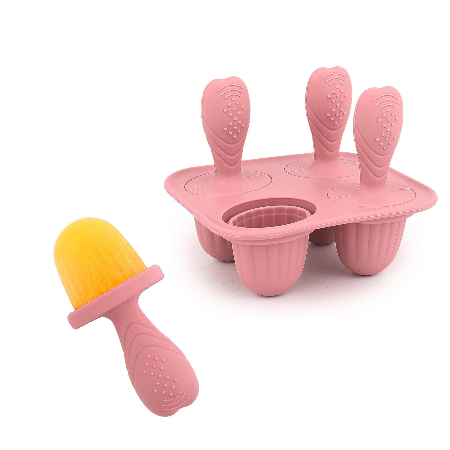 

Силиконовая форма для детских прорезывателей в виде эскимо для домашнего мороженого 4-link Teething Popsicle Mold