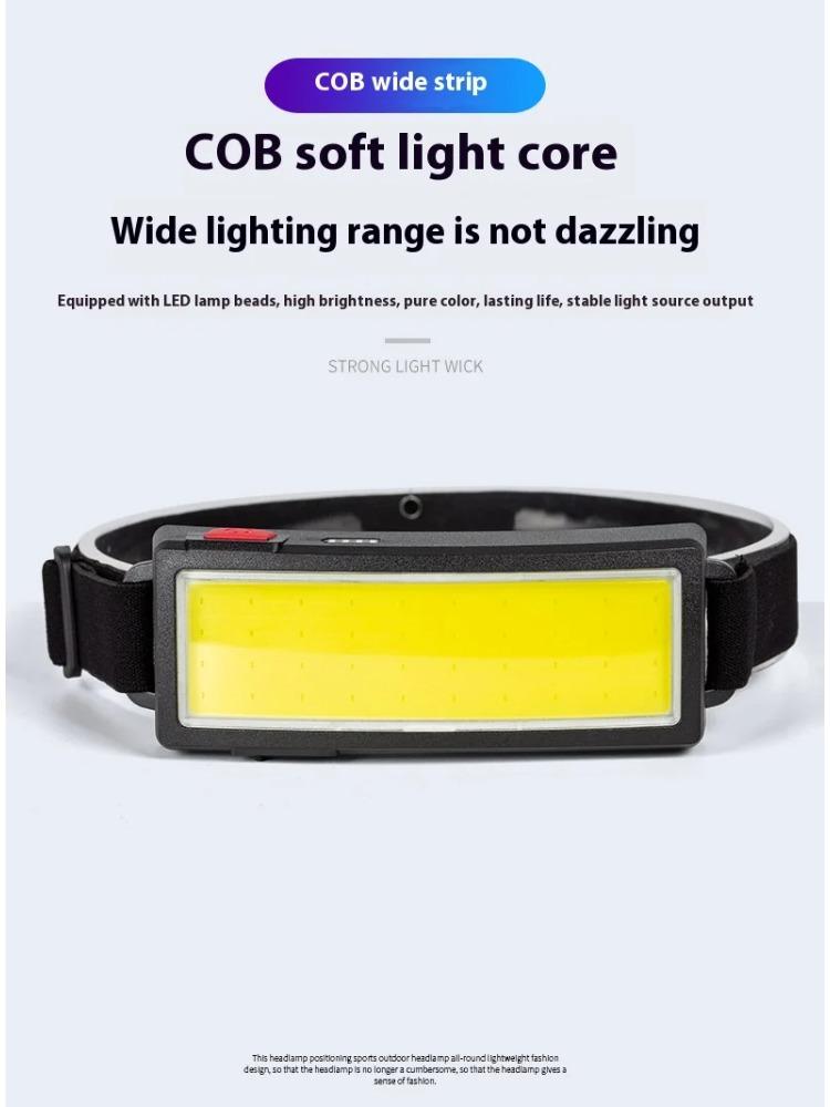 Rechargeable 180° Head Lamp Flashlight COB LED Super Bright Headlamp Outdoor Waterproof Running Fishing Camping Hiking Headlight