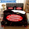 Zestaw pościeli miękkiej z nadrukiem FC Bayern München, 3 sztuki, w tym 1 poszewka na kołdrę i 2 poszewki na poduszki, idealny do sypialni, akademika, prezent dla fana