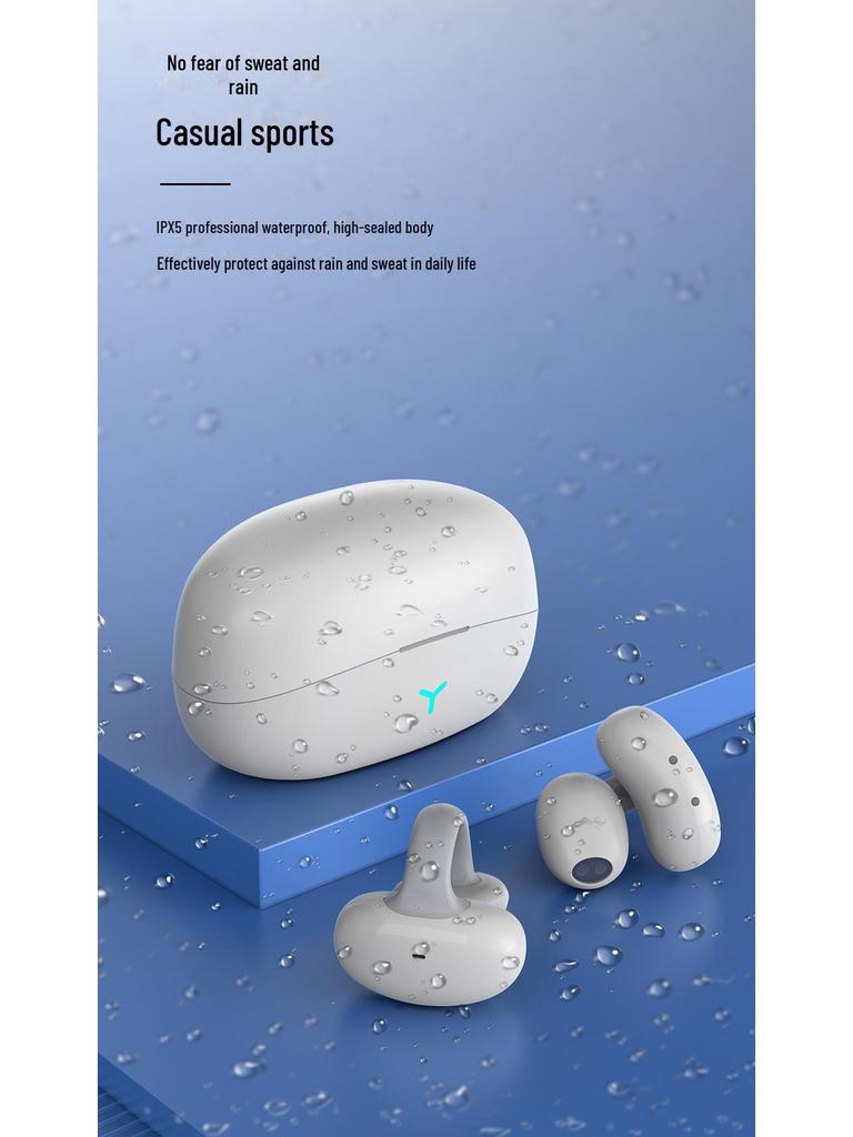 Akıllı Gürültü Engelleme Özellikli TWS Kulak Klipsli Spor Bluetooth 5.3 Kulaklık