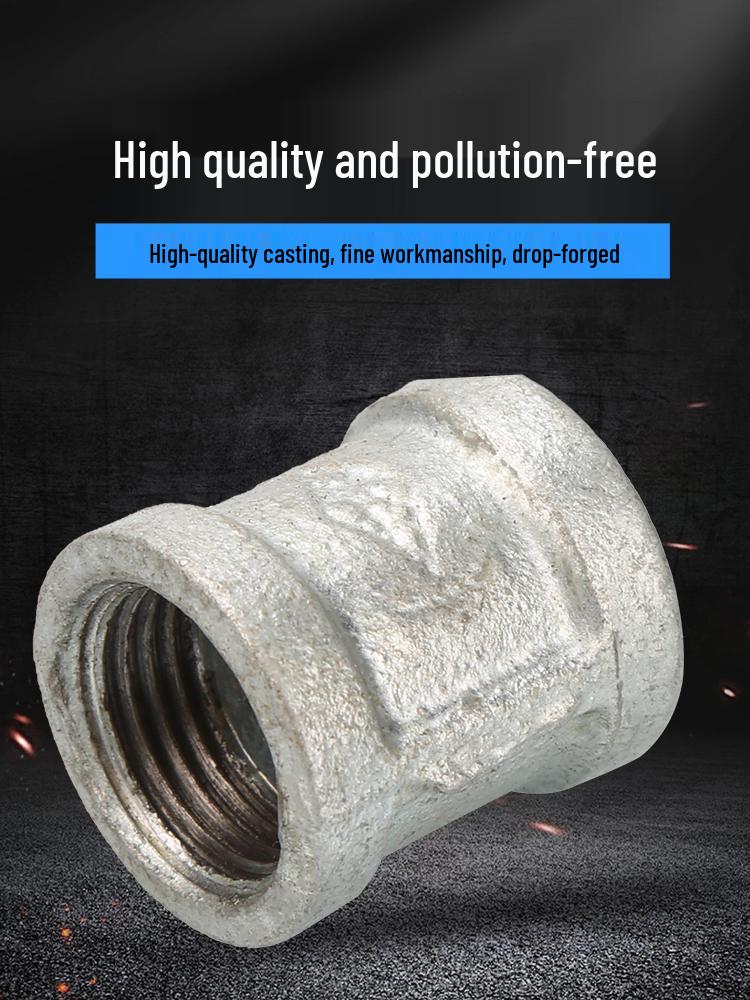 Pozinkovaná čtyřbodová litinová trubková spojka s vnitřními závity