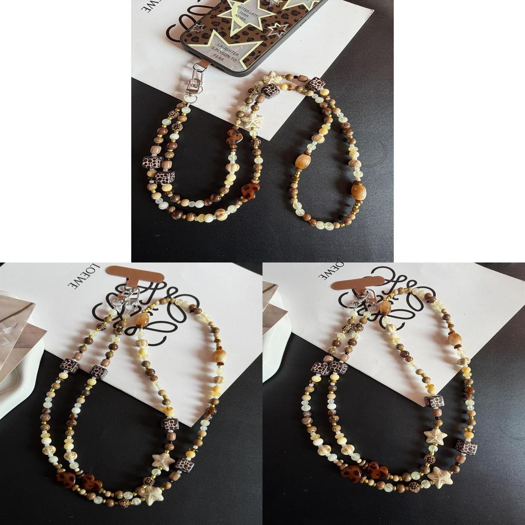 Vintage Handcrafted Leopard Print Pvc Phone Lanyard With Long Crossbody Strap For Men And Women