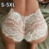 Women Panties Low Waist Hollowed Out Briefs Transparent Lace Sexy Underwear Breathable Lady Lingerie Underpants Plus Size S-5XL