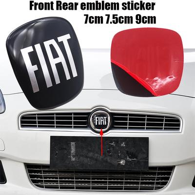 1 stuks 3D zwart 9cm 7,5cm 7cm Epoxy Auto Voor Voorgrill Achterbumper Achterklep Kofferbak Embleem sticker styling Accessoires Voor FIAT