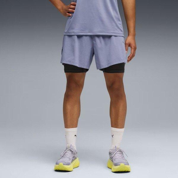 

Puma Men S 5 Inch Dreamrun 2in1 Drycel ShortS 65 Gray Sky/XL(105)