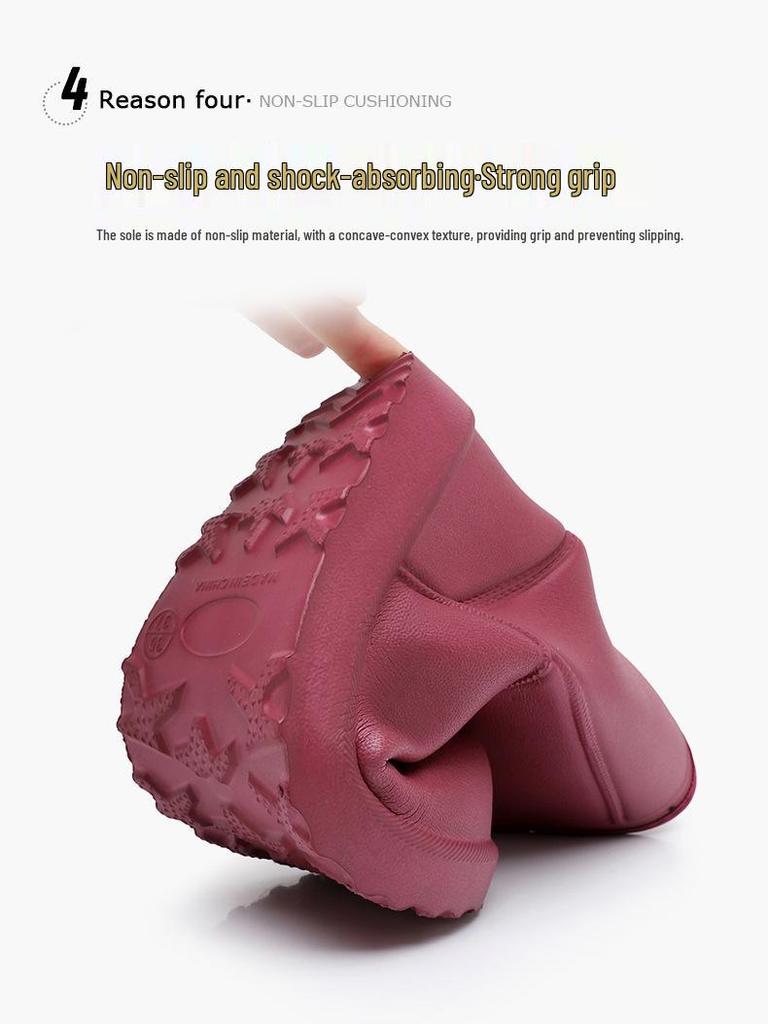 Women's Waterproof Winter Snow Boots: Thick, Warm, Cold-Proof Cotton Outdoor Footwear