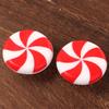 10pcs Peppermint Candy Christmas Knob Button Cover Silicone MIini Xmas Tree Hanging Cover Red Round Drawer Knobs Cover Wardrobe