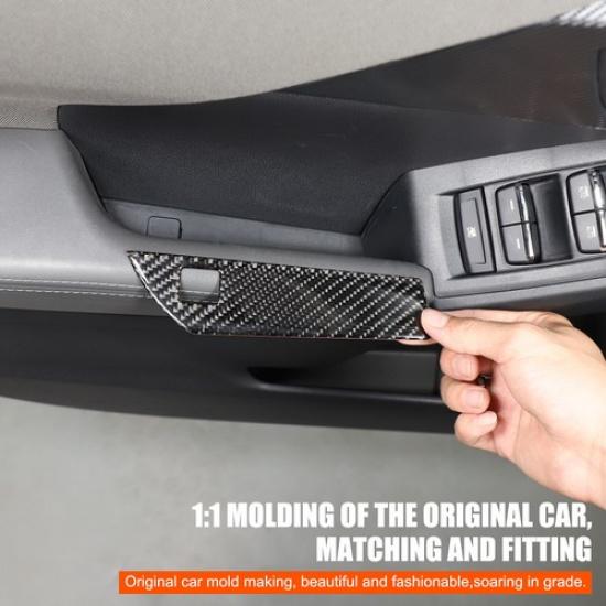 Soft Carbon fiber Interior Armrest Slot trim sticker for Subaru Crosstrek 2024+
