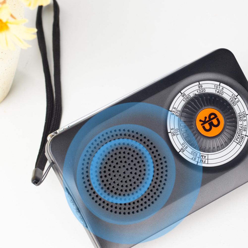 AM FM Radio Telescopic Antenna Pocket Radio with Loud Speaker Headphone Jack Battery Operated Radio for Walking Jogging