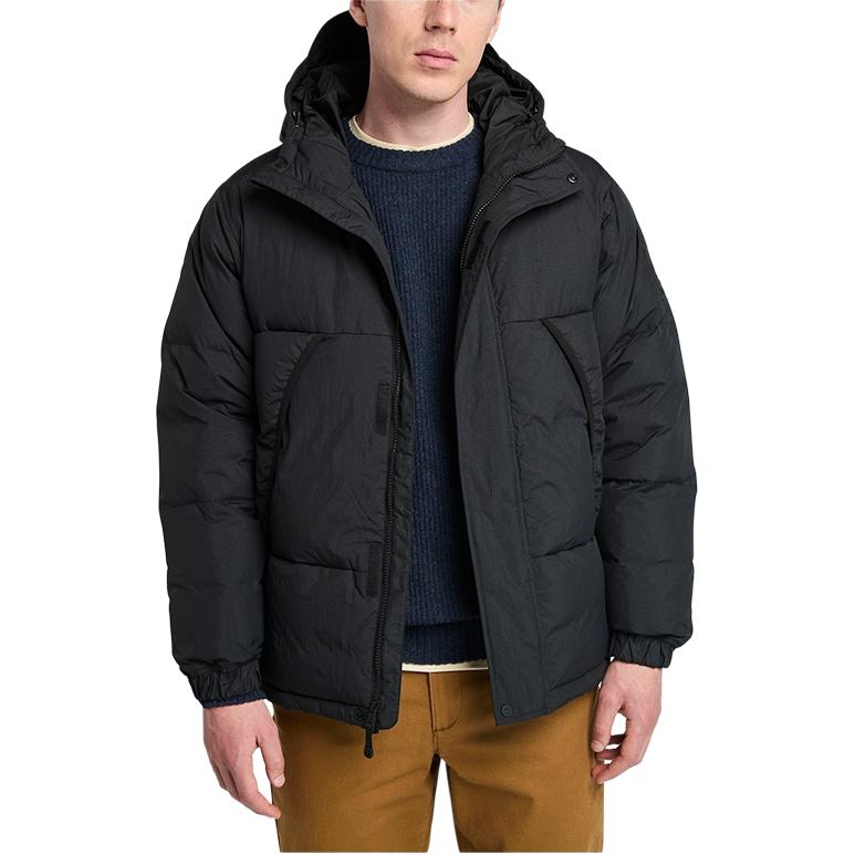 Timberland Urban Outdoor Solid Color Warm Windproof Water-Resistant Down Jacket Men Jacket Black A44PH-001