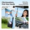 Portable Car Clip Fan 360° Rotatable 199 Speed Wind USB Cooled Rechargeable Electric Fan Low Noise Mini Fan Clamp Anywhere