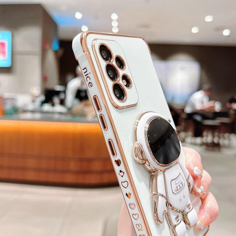 Side Plated Love for Samsung S25U Mobile Phone Case Soft Shell 15pro Full Inclusive Anti Fall Astronaut Support