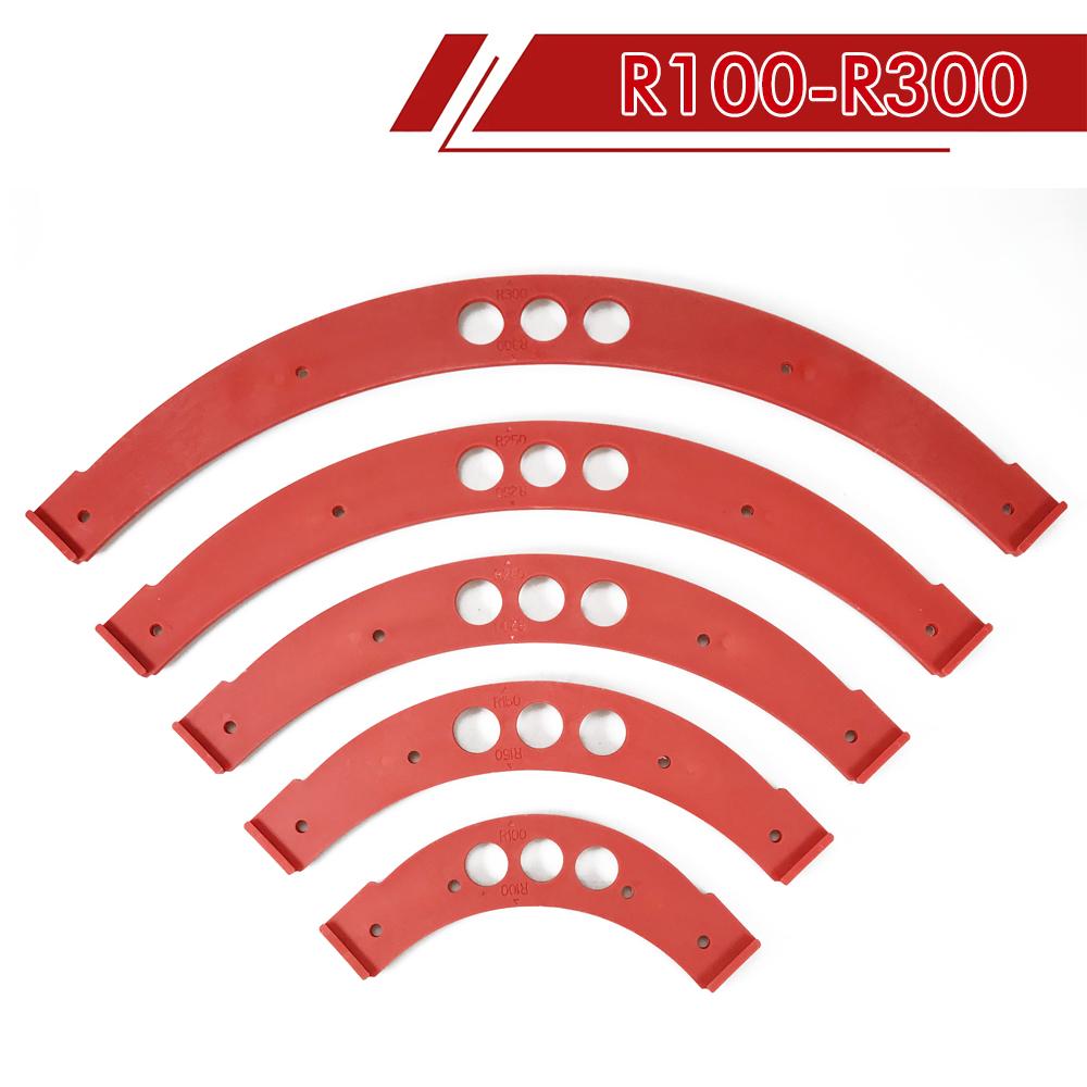 Plastic R100-R300 Radius Jig Woodworking Router Templates Arc Angle Positioning Template Corner Radius Reusable Positioning Tool