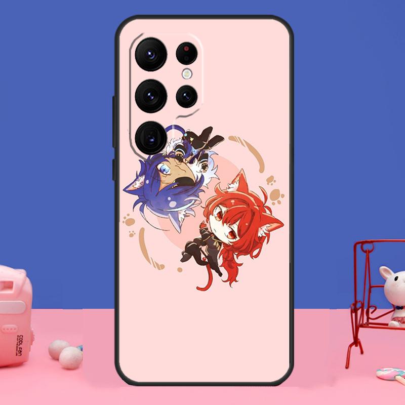 Kaeya and Diluc Genshin Impact Case For Samsung Galaxy S23 S22 S24 Ultra S8 S9 S10 Plus Note 10 20 Ultra S20 S21 FE Cover