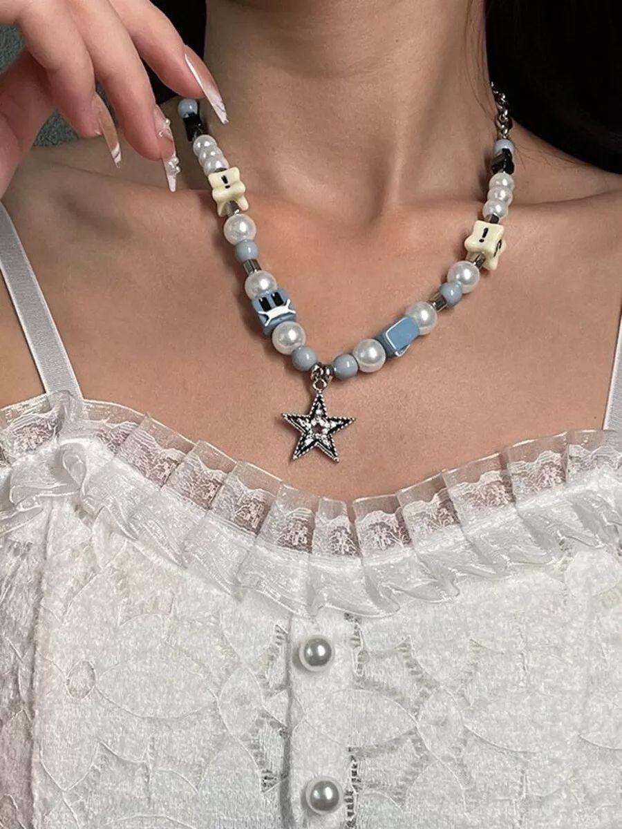 

Ожерелье из сплава Звезды , цепочка для ключицы One Size