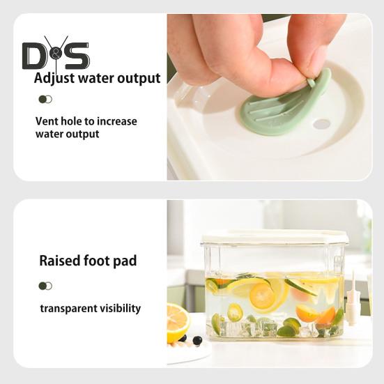 Drink Dispenser with Spigot 3.5L Cold Water Pitcher Beverage Liquid Drink Container for Fridge Lemonade Stand Juice Jug