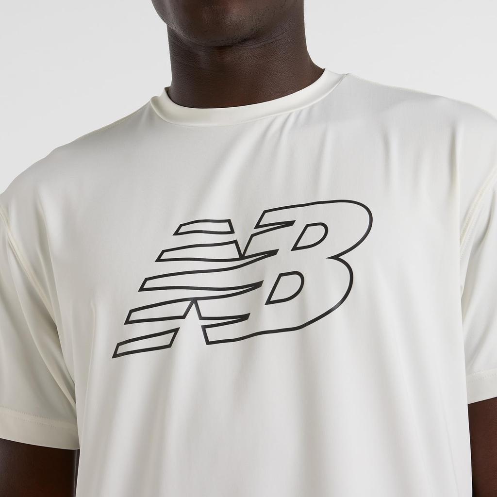 Short Sleeve Short Sleeve Dry Quick Dry Breathable Moisture Wicking Training Wear SST [New Balance] T-Shirt (AMT51510) Men's (Sea Salt)