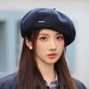 Korean Style Hat for Women In Autumn and Winter New Retro Beret Casual All Match Octagonal Hat Big Head Circumference Showing Face Small Painter Hat