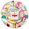 50 Cute Waterproof Cartoon Stickers: Birthday, Phone Case, and Suitcase Decoration