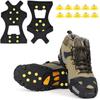 10-Spike Ice & Snow Anti-Slip Shoe Covers for Outdoor Activities - Silicone Cleats for Mountaineering & Rock Climbing Traction