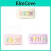 Stylish Travel Makeup Case With Letter Embroidery In Soft Corduroy For Women