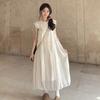 Sweet First Love Fairy Temperament Flying Sleeves Dress Schoolgirl Summer French Gentle Loose and Thin Medium and Long Dress