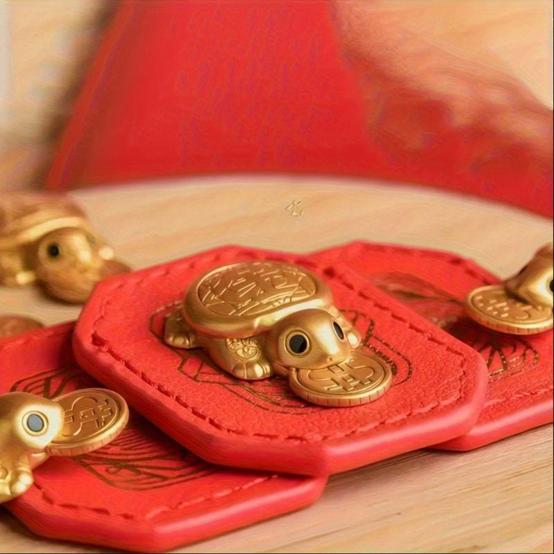 Handmade Golden Sea Turtle Feng Shui Amulet – A Chinese Copper Alloy Wealth Charm, Gift
